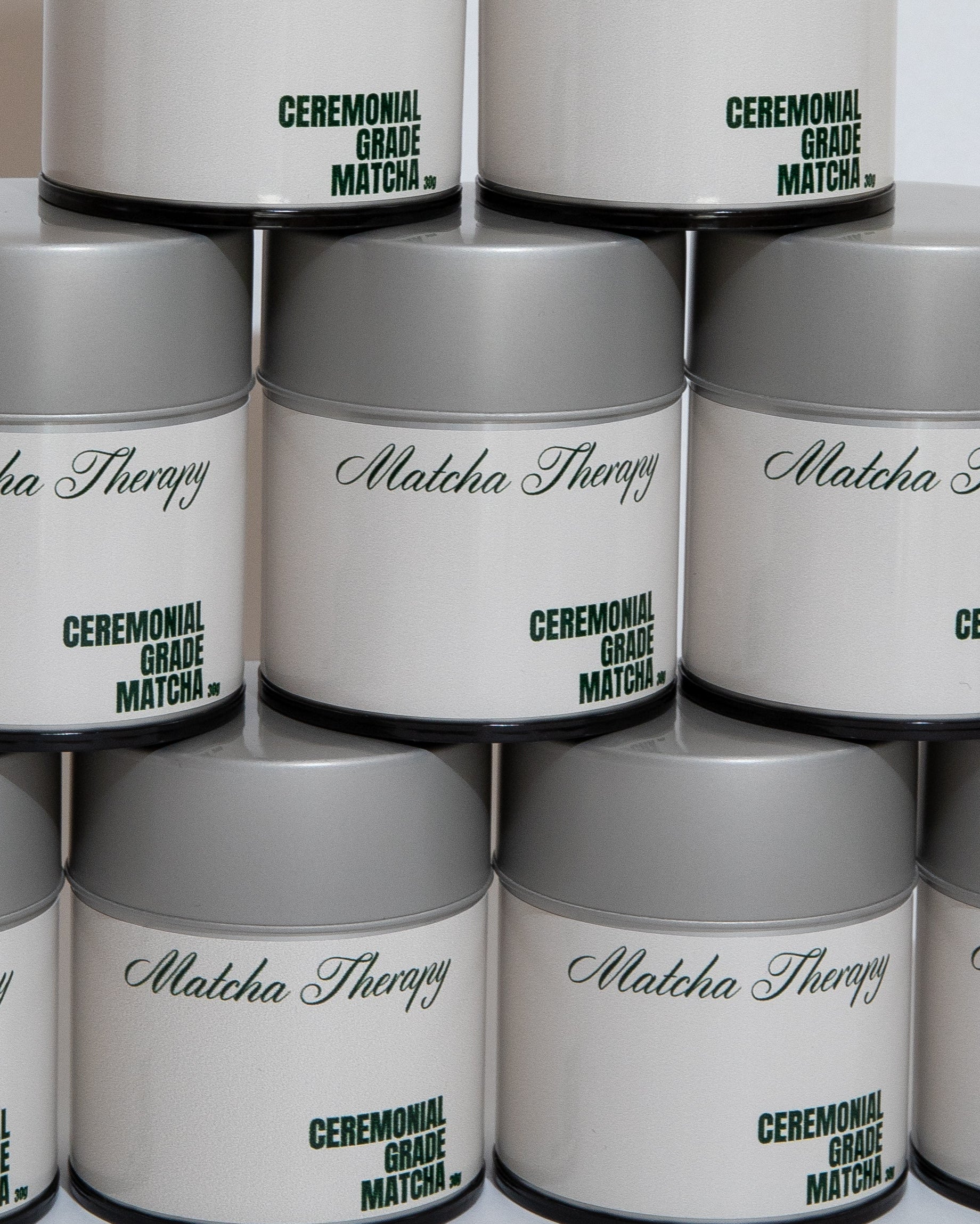 Matcha Therapy Ceremonial Grade Matcha containers tin